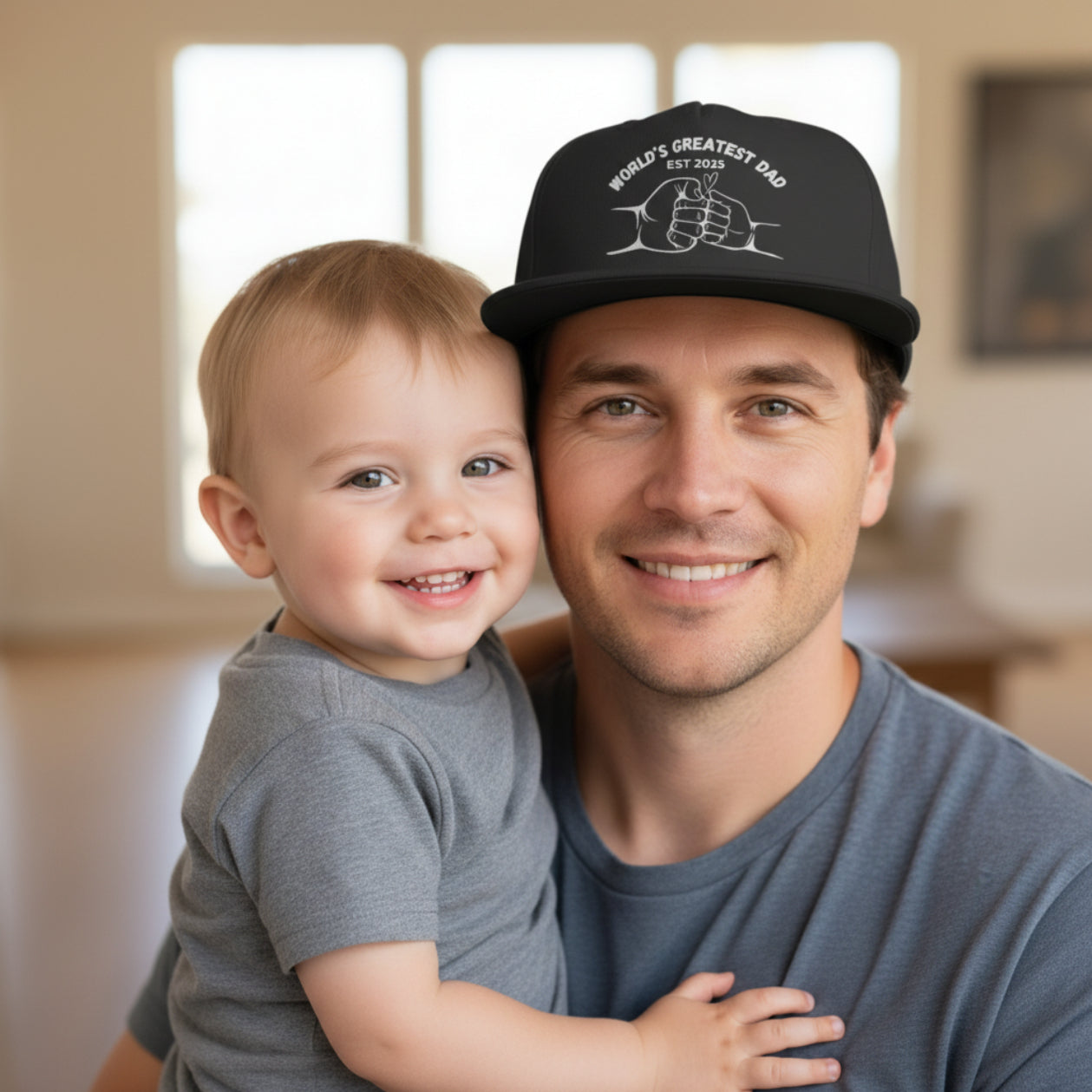 Papa Cap personalisiert World's Greatest Dad | Snapback Cap Geschenk Papa Geburtstag