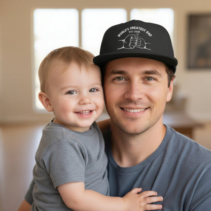 Papa Cap personalisiert World's Greatest Dad | Snapback Cap Geschenk Papa Geburtstag