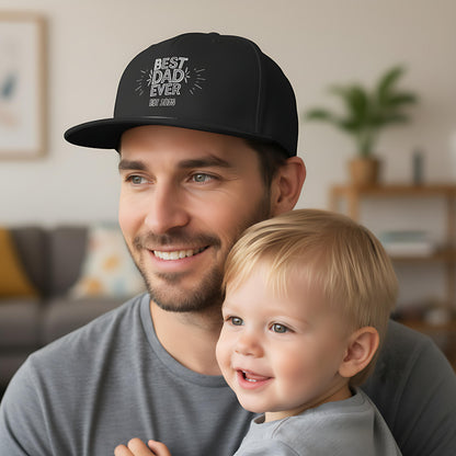 Papa Cap Best Dad Ever personalisiert | Snapback Cap Papa Geschenk Geburtstag