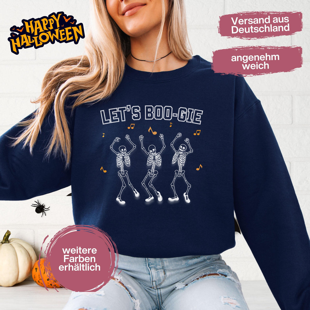 Hochwertiges Halloween Outfit für Damen und Herren – gemütlicher Halloween Pullover und Halloween Sweatshirt, ideal als Halloween Outfit Damen, Halloween Outfit Herren oder Halloween Outfit Frauen. Angesagte Halloween Sweaters und Halloween Pullis für Herbst und Party. Sweatshirts Halloween in verschiedenen Farben, auch als Kürbis Pullover Damen erhältlich. Bequemes Halloween Sweatshirt Damen und Herren – perfektes Halloween Outfit Männer.