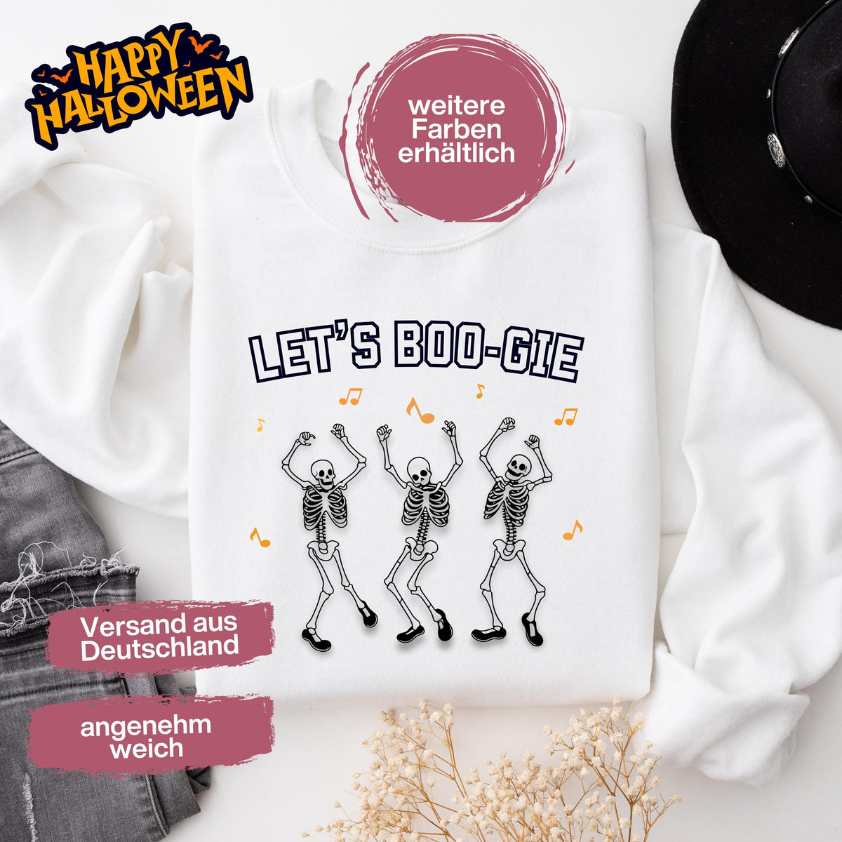 Hochwertiges Halloween Outfit für Damen und Herren – gemütlicher Halloween Pullover und Halloween Sweatshirt, ideal als Halloween Outfit Damen, Halloween Outfit Herren oder Halloween Outfit Frauen. Angesagte Halloween Sweaters und Halloween Pullis für Herbst und Party. Sweatshirts Halloween in verschiedenen Farben, auch als Kürbis Pullover Damen erhältlich. Bequemes Halloween Sweatshirt Damen und Herren – perfektes Halloween Outfit Männer.