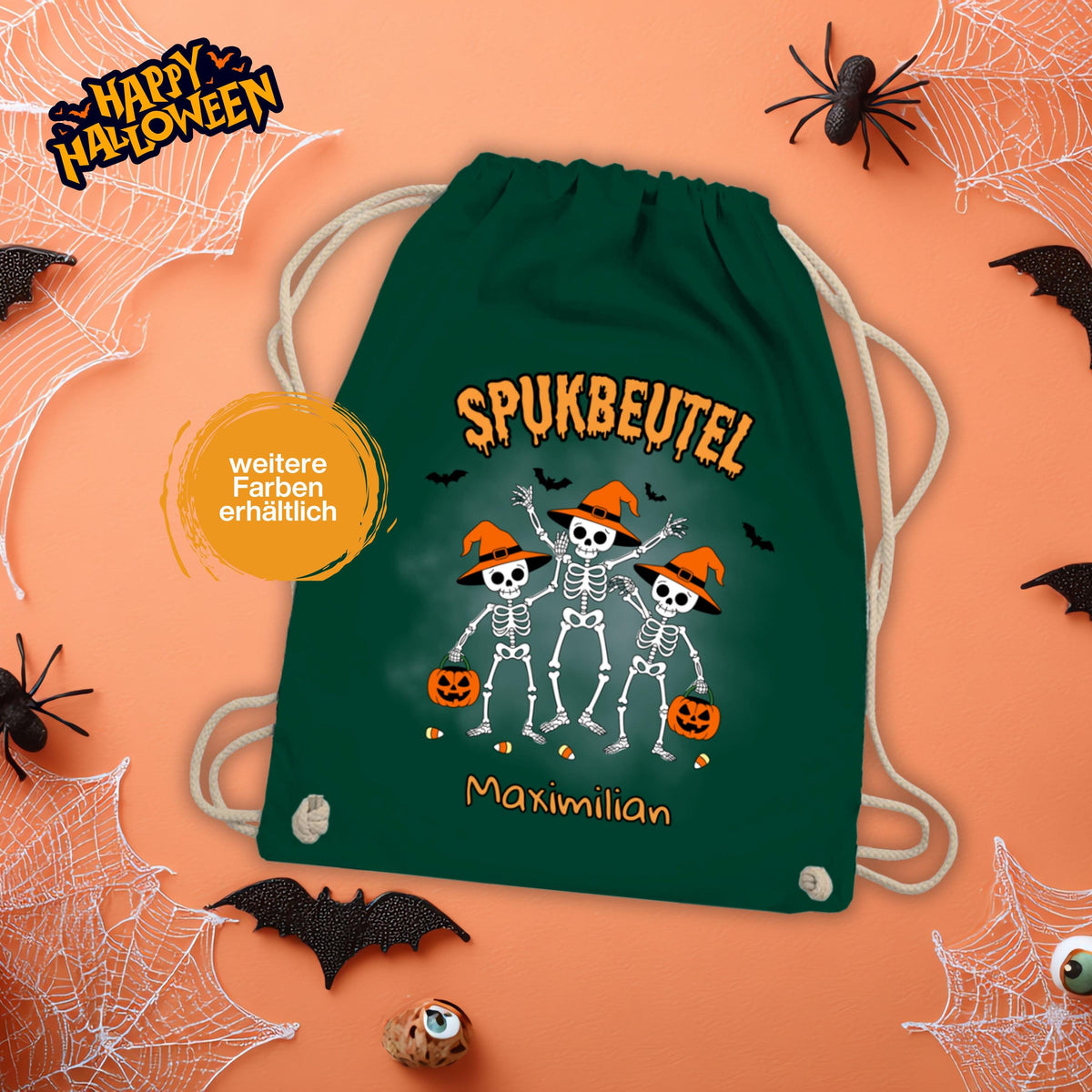 Halloween Tasche Kinder – personalisierter Turnbeutel für Süßes oder Saures. Perfekt als Halloween Stoffbeutel, Jutebeutel oder Sammelbeutel zum Trick or Treat. Nachhaltige Alternative zur Plastiktüte, robust, langlebig und wiederverwendbar. Ideal für Kinder zum Sammeln von Süßigkeiten, als Halloween Goodie Bag oder Partytasche. Personalisierbar mit Namen, dadurch einzigartig. Praktische Halloween Süßigkeiten Tasche für Kinderkostüm, Schule, Party und Süßigkeitenjagd.