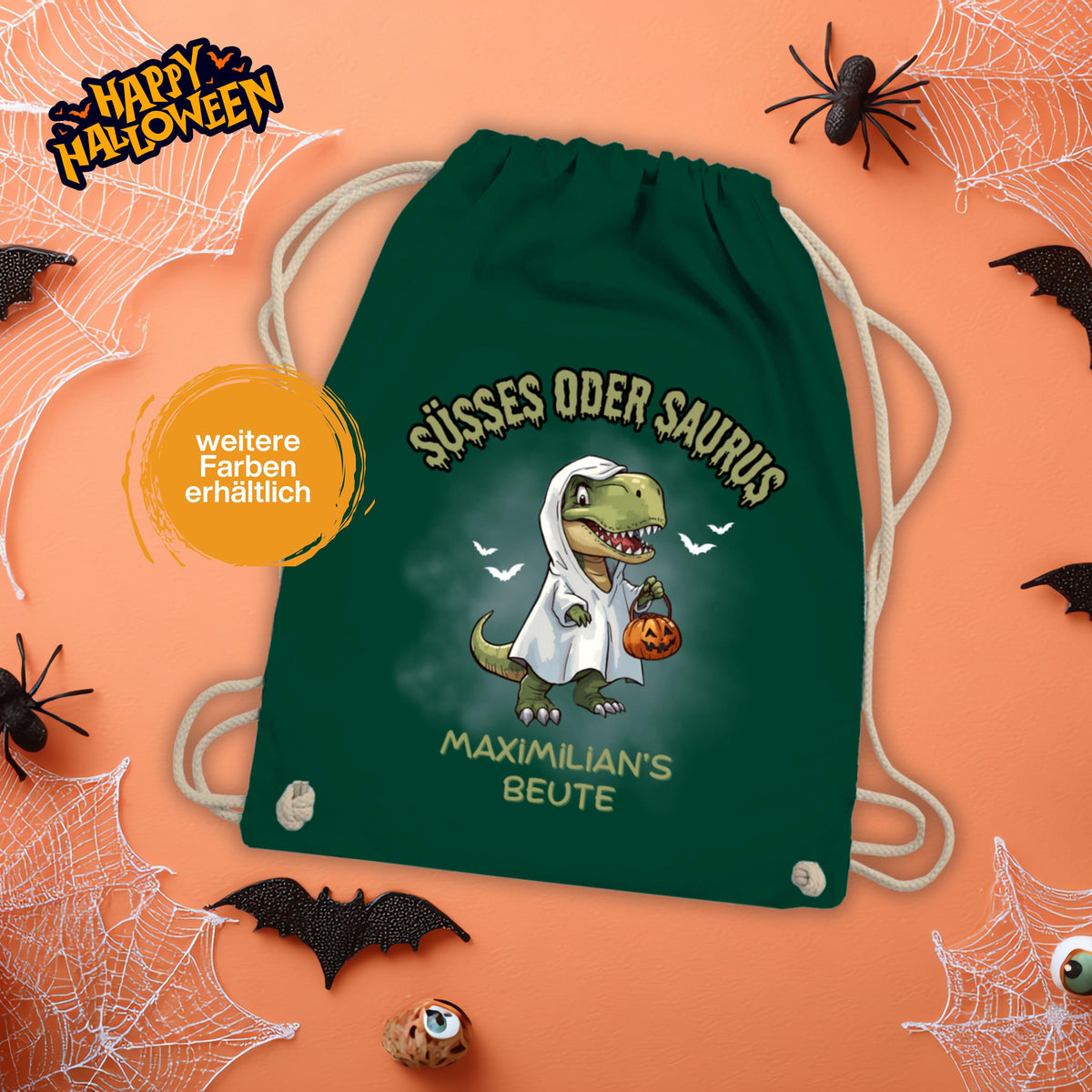 Halloween Tasche Kinder – personalisierter Turnbeutel für Süßes oder Saures. Perfekt als Halloween Stoffbeutel, Jutebeutel oder Sammelbeutel zum Trick or Treat. Nachhaltige Alternative zur Plastiktüte, robust, langlebig und wiederverwendbar. Ideal für Kinder zum Sammeln von Süßigkeiten, als Halloween Goodie Bag oder Partytasche. Personalisierbar mit Namen, dadurch einzigartig. Praktische Halloween Süßigkeiten Tasche für Kinderkostüm, Schule, Party und Süßigkeitenjagd.