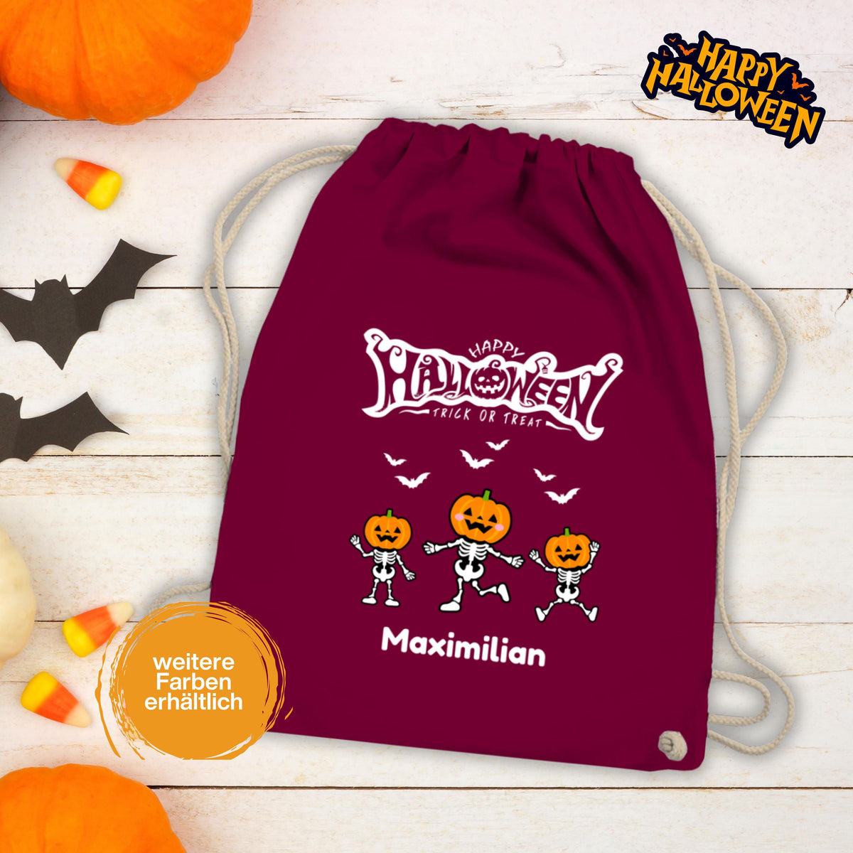 Halloween Tasche Kinder – personalisierter Turnbeutel für Süßes oder Saures. Perfekt als Halloween Stoffbeutel, Jutebeutel oder Sammelbeutel zum Trick or Treat. Nachhaltige Alternative zur Plastiktüte, robust, langlebig und wiederverwendbar. Ideal für Kinder zum Sammeln von Süßigkeiten, als Halloween Goodie Bag oder Partytasche. Personalisierbar mit Namen, dadurch einzigartig. Praktische Halloween Süßigkeiten Tasche für Kinderkostüm, Schule, Party und Süßigkeitenjagd.