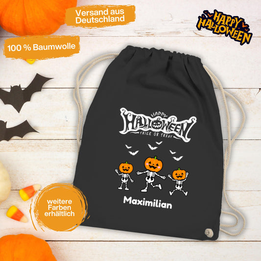 Halloween Tasche Kinder – personalisierter Turnbeutel für Süßes oder Saures. Perfekt als Halloween Stoffbeutel, Jutebeutel oder Sammelbeutel zum Trick or Treat. Nachhaltige Alternative zur Plastiktüte, robust, langlebig und wiederverwendbar. Ideal für Kinder zum Sammeln von Süßigkeiten, als Halloween Goodie Bag oder Partytasche. Personalisierbar mit Namen, dadurch einzigartig. Praktische Halloween Süßigkeiten Tasche für Kinderkostüm, Schule, Party und Süßigkeitenjagd.