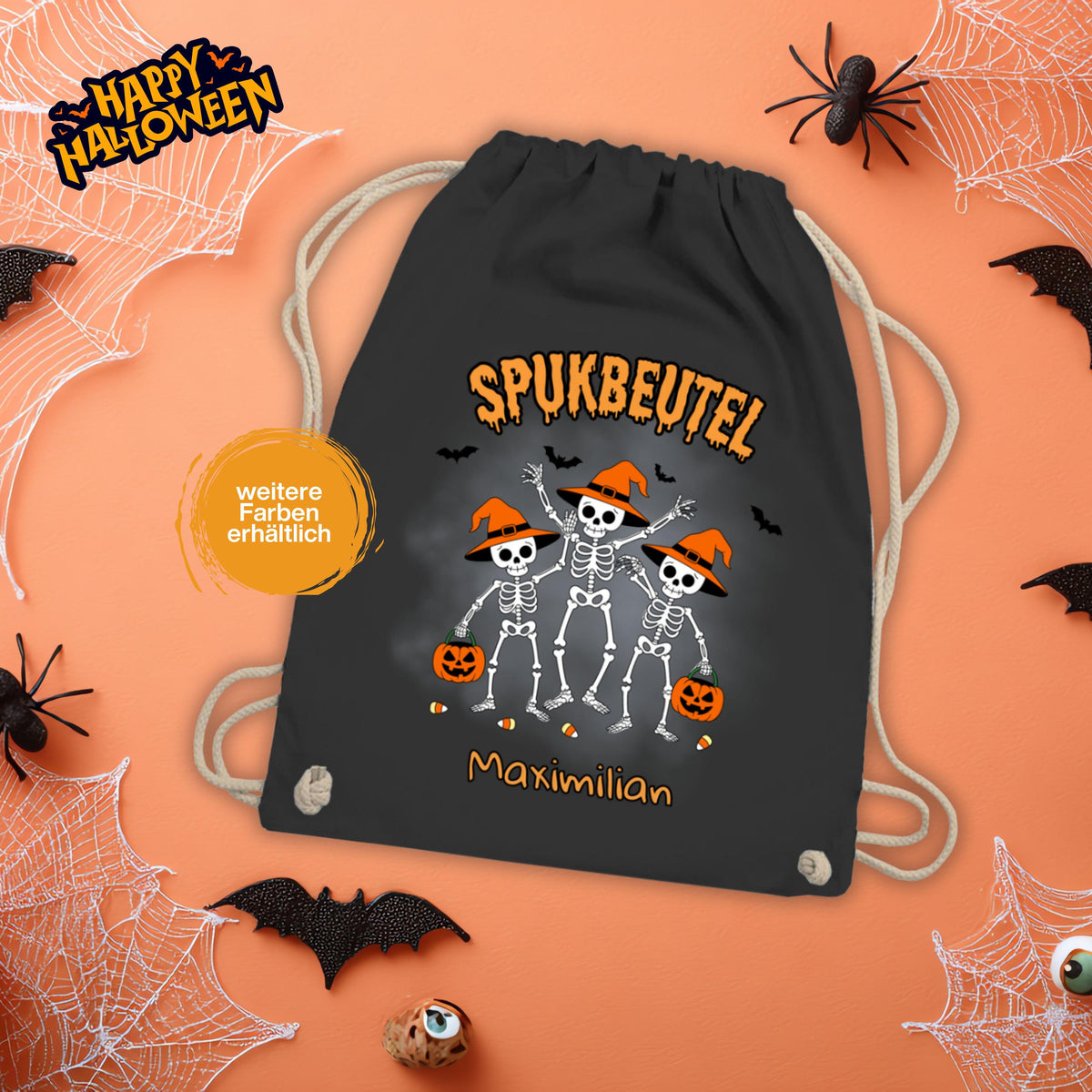 Halloween Tasche Kinder – personalisierter Turnbeutel für Süßes oder Saures. Perfekt als Halloween Stoffbeutel, Jutebeutel oder Sammelbeutel zum Trick or Treat. Nachhaltige Alternative zur Plastiktüte, robust, langlebig und wiederverwendbar. Ideal für Kinder zum Sammeln von Süßigkeiten, als Halloween Goodie Bag oder Partytasche. Personalisierbar mit Namen, dadurch einzigartig. Praktische Halloween Süßigkeiten Tasche für Kinderkostüm, Schule, Party und Süßigkeitenjagd.