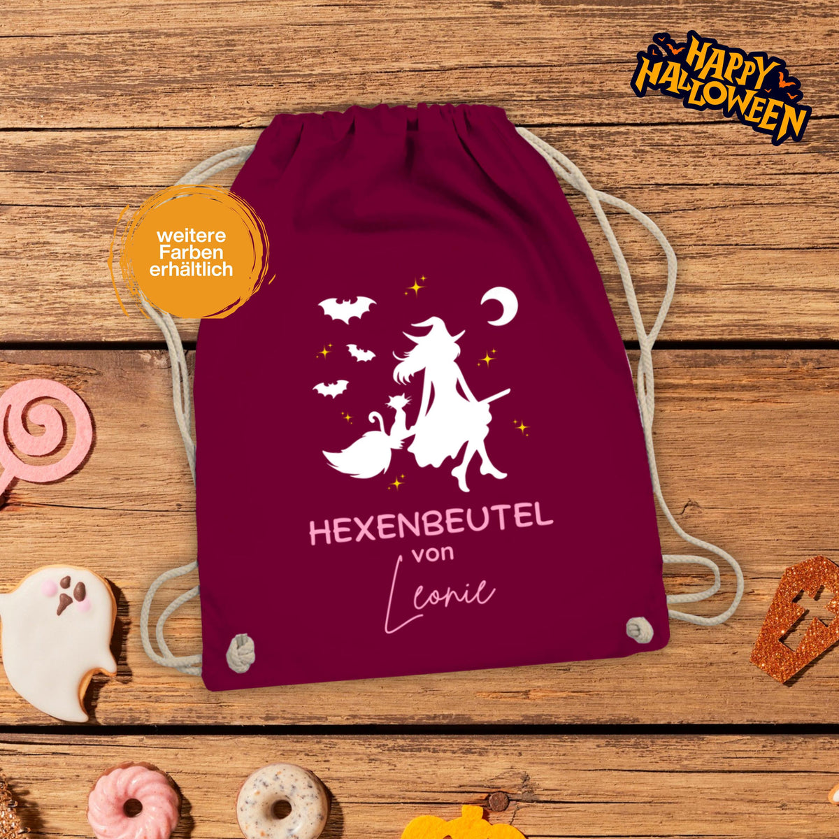 Halloween Tasche Kinder – personalisierter Turnbeutel für Süßes oder Saures. Perfekt als Halloween Stoffbeutel, Jutebeutel oder Sammelbeutel zum Trick or Treat. Nachhaltige Alternative zur Plastiktüte, robust, langlebig und wiederverwendbar. Ideal für Kinder zum Sammeln von Süßigkeiten, als Halloween Goodie Bag oder Partytasche. Personalisierbar mit Namen, dadurch einzigartig. Praktische Halloween Süßigkeiten Tasche für Kinderkostüm, Schule, Party und Süßigkeitenjagd.