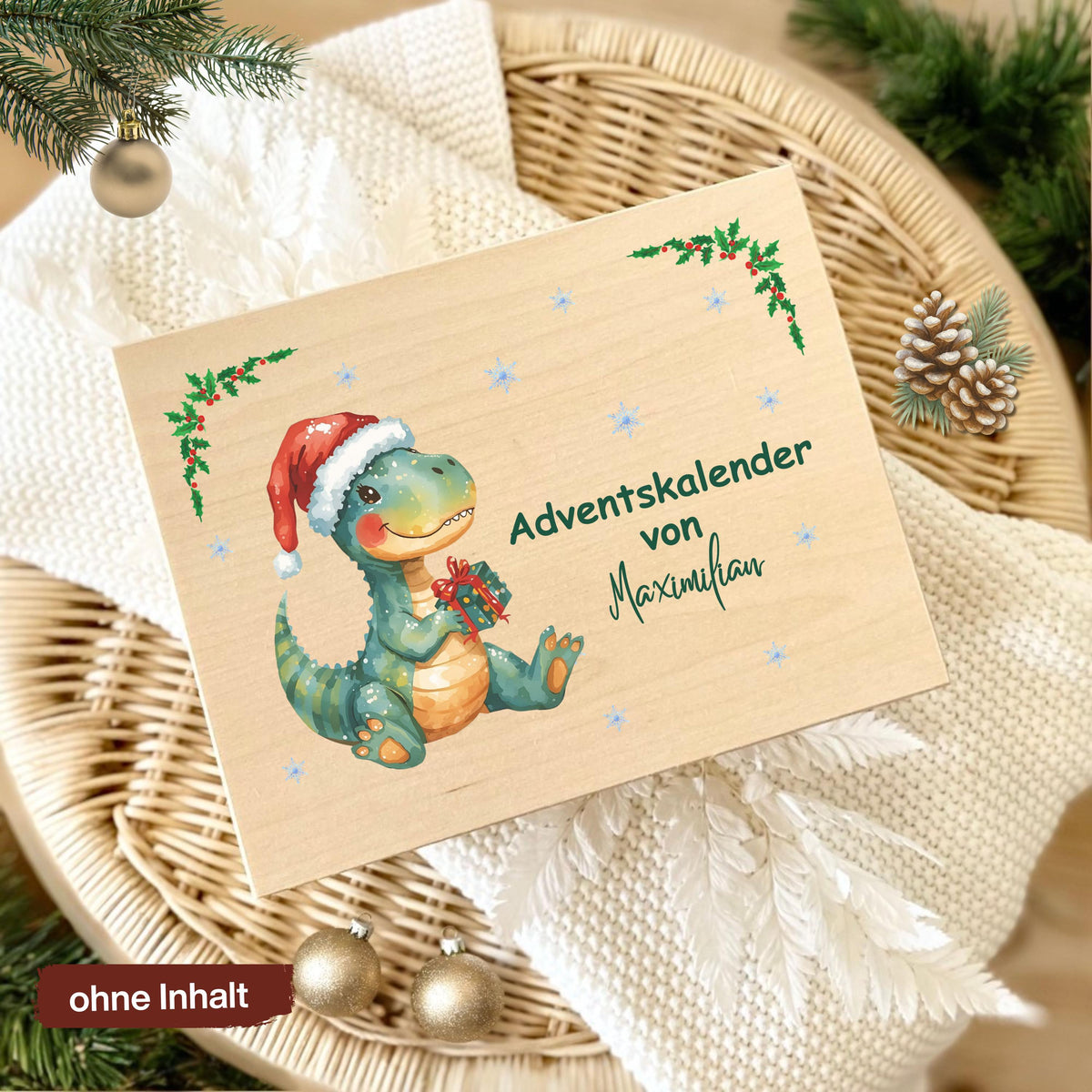 Personalisierte Adventskiste aus Holz mit Namen – hochwertige Adventskalender-Kiste Weihnachten zum Selbstbefüllen, ideal für Kinder, Eltern oder Paare. Diese Holzkiste ohne Inhalt eignet sich perfekt für 24 kleine Geschenke, Süßigkeiten, Briefe oder Deko. Nachhaltiger Adventskalender Holz personalisiert, wiederverwendbar und langlebig. Perfekt als DIY-Projekt für den Advent – dekorativ, individuell bedruckt und jedes Jahr nutzbar. Ideal als Adventskiste Holz für Familie, Kinder und Freunde