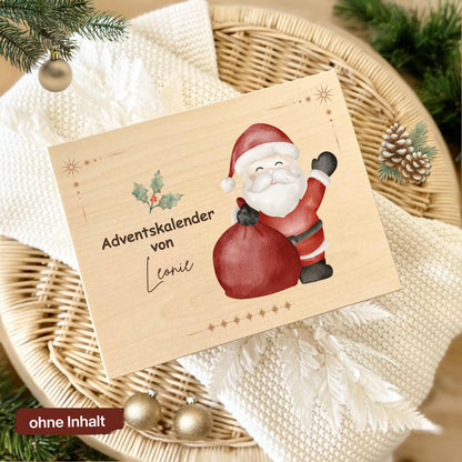 Wiederverwendbare Adventskiste Holz personalisiert mit Namen – nachhaltige Adventskalender-Kiste Weihnachten ohne Inhalt. Ideal für Familien, die eigene Rituale schaffen möchten. Diese Holzkiste kann jedes Jahr neu befüllt werden – mit Süßigkeiten, Briefen oder kleinen Überraschungen. DIY-Adventskalender Holz personalisiert, stabil und hochwertig verarbeitet. Eine stilvolle Adventskiste Holz, die Tradition, Nachhaltigkeit und Individualität vereint Adventskiste Adventskalender zum Selbstbefüllen