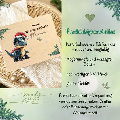 Geschenkbox Weihnachten aus Holz mit Namen – personalisierte Weihnachtskiste als Adventskalender, Aufbewahrungsbox oder Geschenkverpackung für Kinder und Erwachsene. Nachhaltig hergestellt und mit Liebe gestaltet, eignet sich die Holzkiste perfekt zum Befüllen mit Plätzchen, Schokolade oder kleinen Geschenken. Ob für Familie, Freunde oder Kollegen – diese dekorative Weihnachtsbox ist ein Highlight in jeder Weihnachtszeit und eine wertvolle Erinnerung für viele Feste.