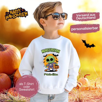 Halloween T-Shirt oder Sweatshirt für Kinder – ideal für „Süßes oder Saures“! Dein Kind ist perfekt gekleidet für Halloween mit diesem bequemen Shirt oder Pullover in Schwarz oder Weiß. Niedliches Design für Jungen & Mädchen, ideal für Halloween Partys, Kindergarten & das erste Halloween. Beliebt als „mein erstes Halloween“ Outfit oder Halloween Kleidung für Kinder. Auch als langarm Shirt für kühlere Tage geeignet. Ein Must-have für kleine Gruselfans! 🎃