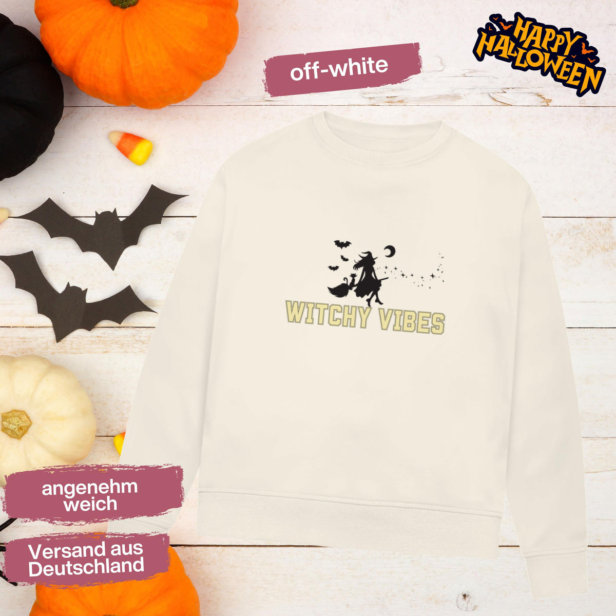 Hochwertiges Halloween Outfit für Damen und Herren – gemütlicher Halloween Pullover und Halloween Sweatshirt, ideal als Halloween Outfit Damen, Halloween Outfit Herren oder Halloween Outfit Frauen. Angesagte Halloween Sweaters und Halloween Pullis für Herbst und Party. Sweatshirts Halloween in verschiedenen Farben, auch als Kürbis Pullover Damen erhältlich. Bequemes Halloween Sweatshirt Damen und Herren – perfektes Halloween Outfit Männer. Halloween Hexe Witchy Vibes
