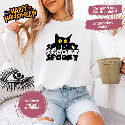 Hochwertiges Halloween Outfit für Damen und Herren – gemütlicher Halloween Pullover und Halloween Sweatshirt, ideal als Halloween Outfit Damen, Halloween Outfit Herren oder Halloween Outfit Frauen. Angesagte Halloween Sweaters und Halloween Pullis für Herbst und Party. Sweatshirts Halloween in verschiedenen Farben, auch als Kürbis Pullover Damen erhältlich. Bequemes Halloween Sweatshirt Damen und Herren – perfektes Halloween Outfit Männer. Halloween Pullover Katze Spooky Katzenliebhaber