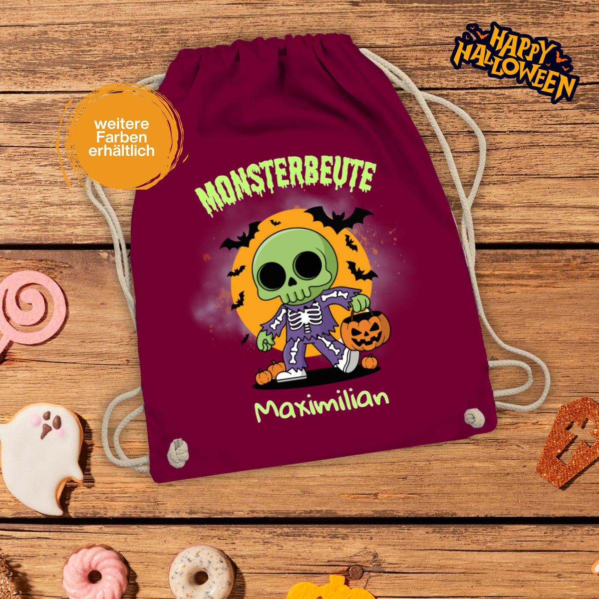 Halloween Tasche Kinder – personalisierter Turnbeutel für Süßes oder Saures. Perfekt als Halloween Stoffbeutel, Jutebeutel oder Sammelbeutel zum Trick or Treat. Nachhaltige Alternative zur Plastiktüte, robust, langlebig und wiederverwendbar. Ideal für Kinder zum Sammeln von Süßigkeiten, als Halloween Goodie Bag oder Partytasche. Personalisierbar mit Namen, dadurch einzigartig. Praktische Halloween Süßigkeiten Tasche für Kinderkostüm, Schule, Party und Süßigkeitenjagd.
