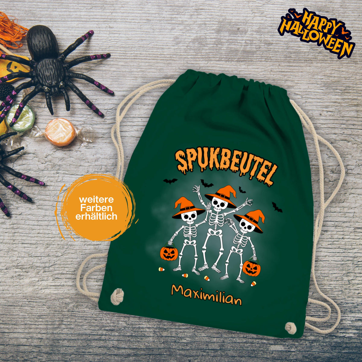 Halloween Tasche Kinder – personalisierter Turnbeutel für Süßes oder Saures. Perfekt als Halloween Stoffbeutel, Jutebeutel oder Sammelbeutel zum Trick or Treat. Nachhaltige Alternative zur Plastiktüte, robust, langlebig und wiederverwendbar. Ideal für Kinder zum Sammeln von Süßigkeiten, als Halloween Goodie Bag oder Partytasche. Personalisierbar mit Namen, dadurch einzigartig. Praktische Halloween Süßigkeiten Tasche für Kinderkostüm, Schule, Party und Süßigkeitenjagd.