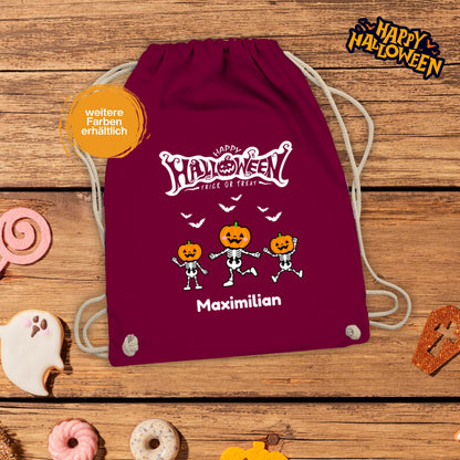 Halloween Tasche Kinder – personalisierter Turnbeutel für Süßes oder Saures. Perfekt als Halloween Stoffbeutel, Jutebeutel oder Sammelbeutel zum Trick or Treat. Nachhaltige Alternative zur Plastiktüte, robust, langlebig und wiederverwendbar. Ideal für Kinder zum Sammeln von Süßigkeiten, als Halloween Goodie Bag oder Partytasche. Personalisierbar mit Namen, dadurch einzigartig. Praktische Halloween Süßigkeiten Tasche für Kinderkostüm, Schule, Party und Süßigkeitenjagd.
