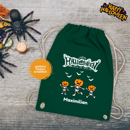 Halloween Tasche Kinder – personalisierter Turnbeutel für Süßes oder Saures. Perfekt als Halloween Stoffbeutel, Jutebeutel oder Sammelbeutel zum Trick or Treat. Nachhaltige Alternative zur Plastiktüte, robust, langlebig und wiederverwendbar. Ideal für Kinder zum Sammeln von Süßigkeiten, als Halloween Goodie Bag oder Partytasche. Personalisierbar mit Namen, dadurch einzigartig. Praktische Halloween Süßigkeiten Tasche für Kinderkostüm, Schule, Party und Süßigkeitenjagd.