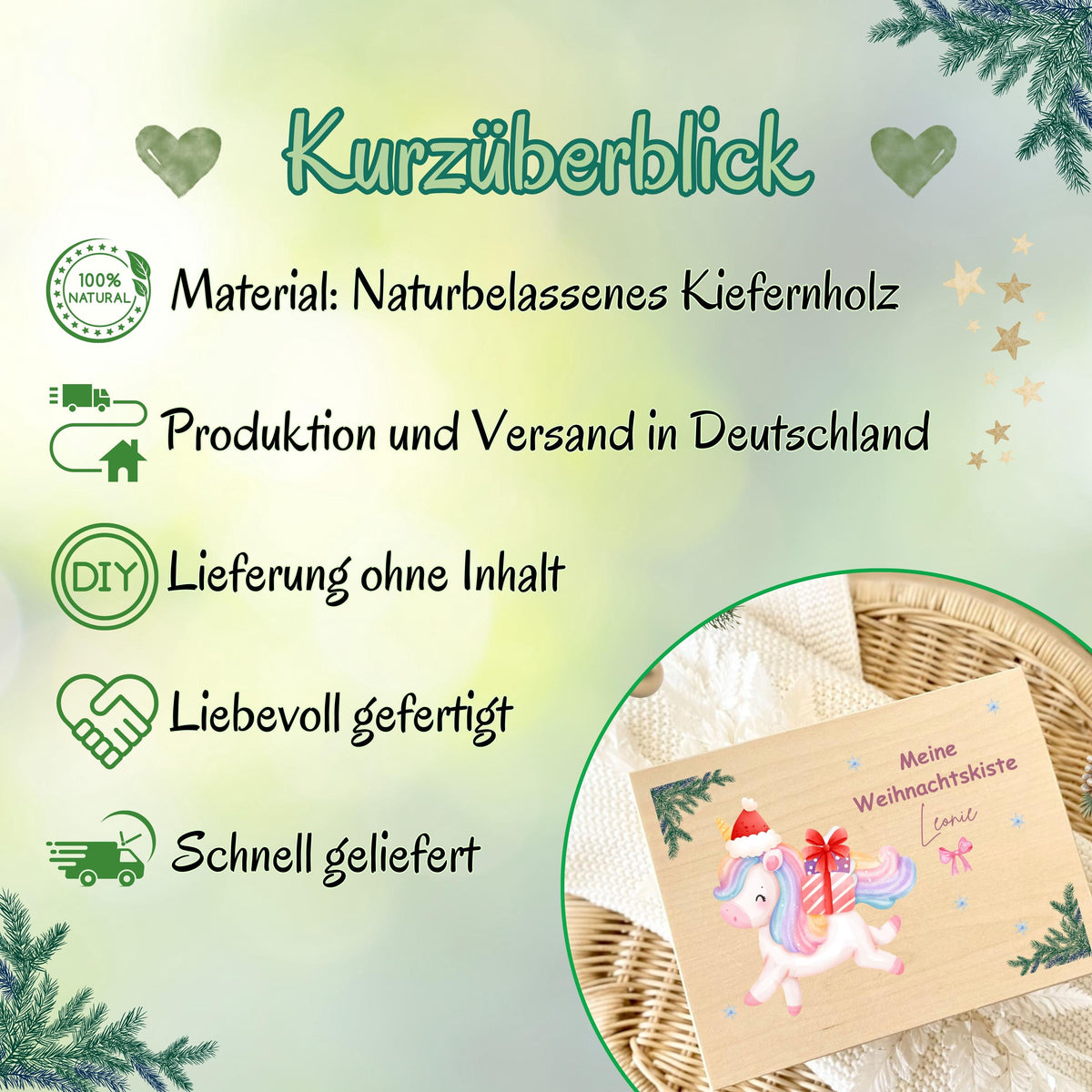 Adventskiste Holz personalisiert mit Namen – dekorative Weihnachtskiste für Kinder, Eltern und Paare. Ideal als Geschenkbox Weihnachten, DIY-Adventskalender oder Aufbewahrungsbox für kleine Überraschungen. Nachhaltig gefertigt, liebevoll bedruckt und vielseitig nutzbar – perfekt für Plätzchen, Süßigkeiten oder Geschenke. Diese hochwertige Holzkiste Weihnachten ist ein individuelles, wiederverwendbares Weihnachtsgeschenk mit Charme, Stil und persönlicher Bedeutung.