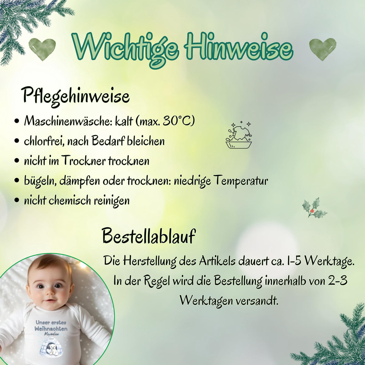 Unser erstes Weihnachten Zwillinge – personalisierter Babybody aus 100 % Bio-Baumwolle, liebevoll bedruckt und perfekt als Weihnachtsoutfit für zwei kleine Wunder. Dieser Weihnachtsbody Zwillinge ist weich, hautfreundlich und ideal für Familienfotos, Heiligabend oder als Geschenk für Eltern und Großeltern. Ob als festlicher Langarm-Body, personalisiert mit Namen, oder als Erinnerungsstück fürs erste gemeinsame Weihnachtsfest – dieses nachhaltige Babygeschenk vereint doppelte Weihnachtsfreude.