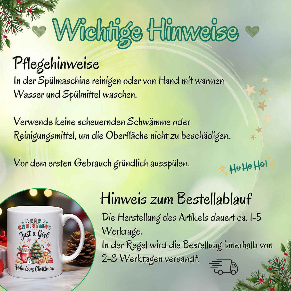 Weihnachtstasse mit Spruch „Just a Girl Who Loves Christmas“ als ideales Geschenk für Frauen, die Weihnachten lieben. Die Keramiktasse zeigt ein buntes Motiv mit Santa Claus, Tannenbaum, Geschenken, Zuckerstange und Lebkuchenmann. Perfekt als Wichtelgeschenk, Weihnachtsgeschenk für Freundin, Schwester oder Kollegin. Tasse Weihnachten Frau, Geschenkidee Weihnachten Frau, weihnachtliche Kaffeetasse für Weihnachtsfans. Spülmaschinenfest & mikrowellengeeignet – ideal für alle Christmas Girls.