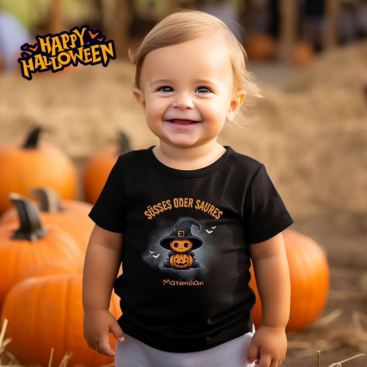 Halloween T-Shirt oder Sweatshirt für Kinder – perfekt für „Süßes oder Saures“! Mit diesem Shirt oder Pullover in Schwarz oder Weiß ist dein Kind ideal für Halloween gekleidet. Das niedliche Design eignet sich für Jungen & Mädchen, ob für Halloween-Partys, im Kindergarten oder als besonderes „Mein erstes Halloween“ Outfit. Ideal auch als Langarm Shirt für kühlere Herbsttage. Diese Halloween Kleidung für Kinder ist ein echtes Must-have für kleine Gruselfans und sorgt für schaurig-schöne Momente!