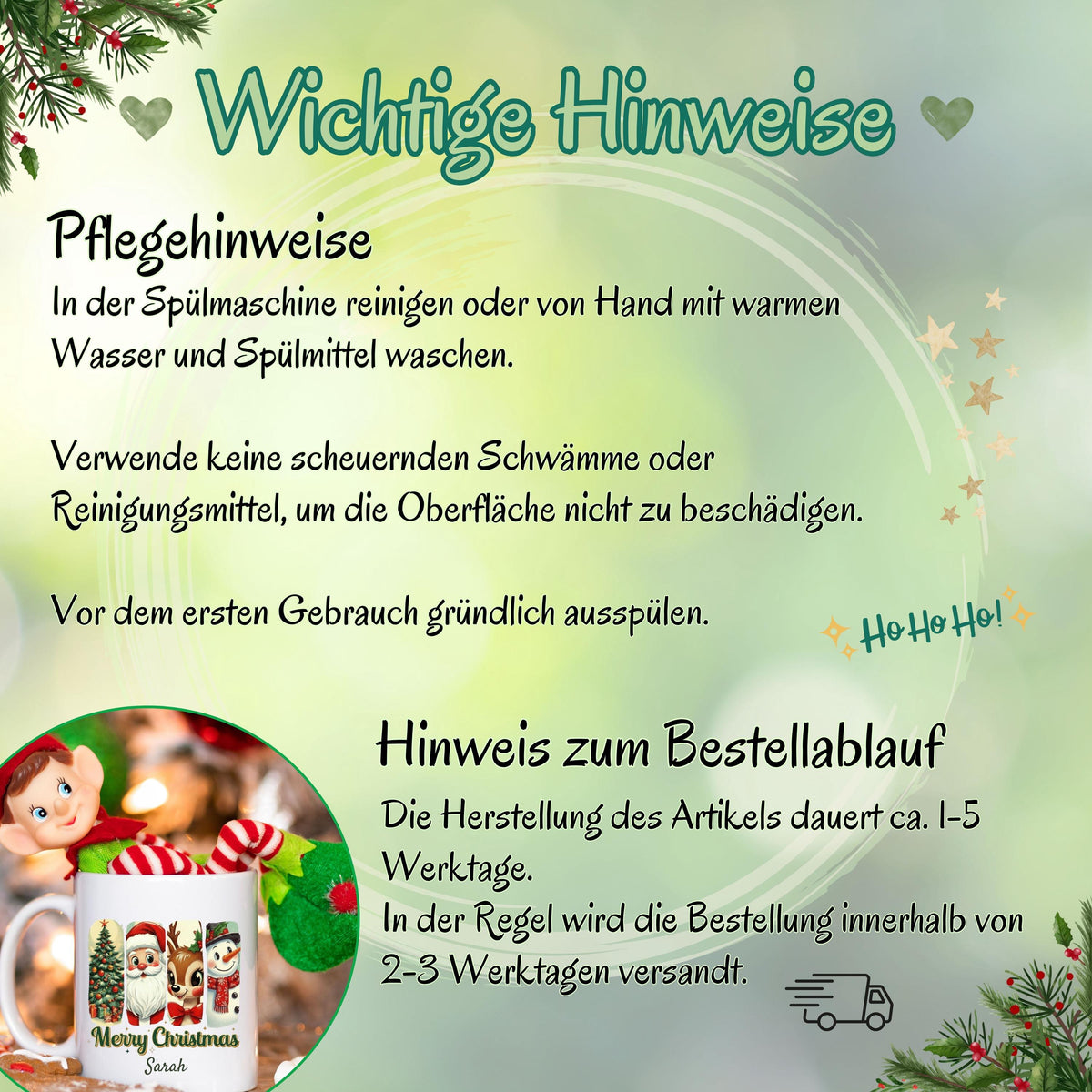 Personalisierte Weihnachtstasse aus Keramik mit klassischem Weihnachtsmotiv – bestehend aus Weihnachtsbaum, Weihnachtsmann, Rentier und Schneemann im charmanten Vintage-Stil. Mit individuellem Wunschnamen (z. B. Sarah) personalisierbar. Perfekt als Weihnachtsgeschenk für Kinder, Partner, Freundinnen oder Familie. Die festliche Illustration macht die Tasse zum Highlight auf dem Frühstückstisch, ideal als Wichtelgeschenk oder liebevolles Präsent für Katzenfreunde, Kollegen oder den Adventskalender