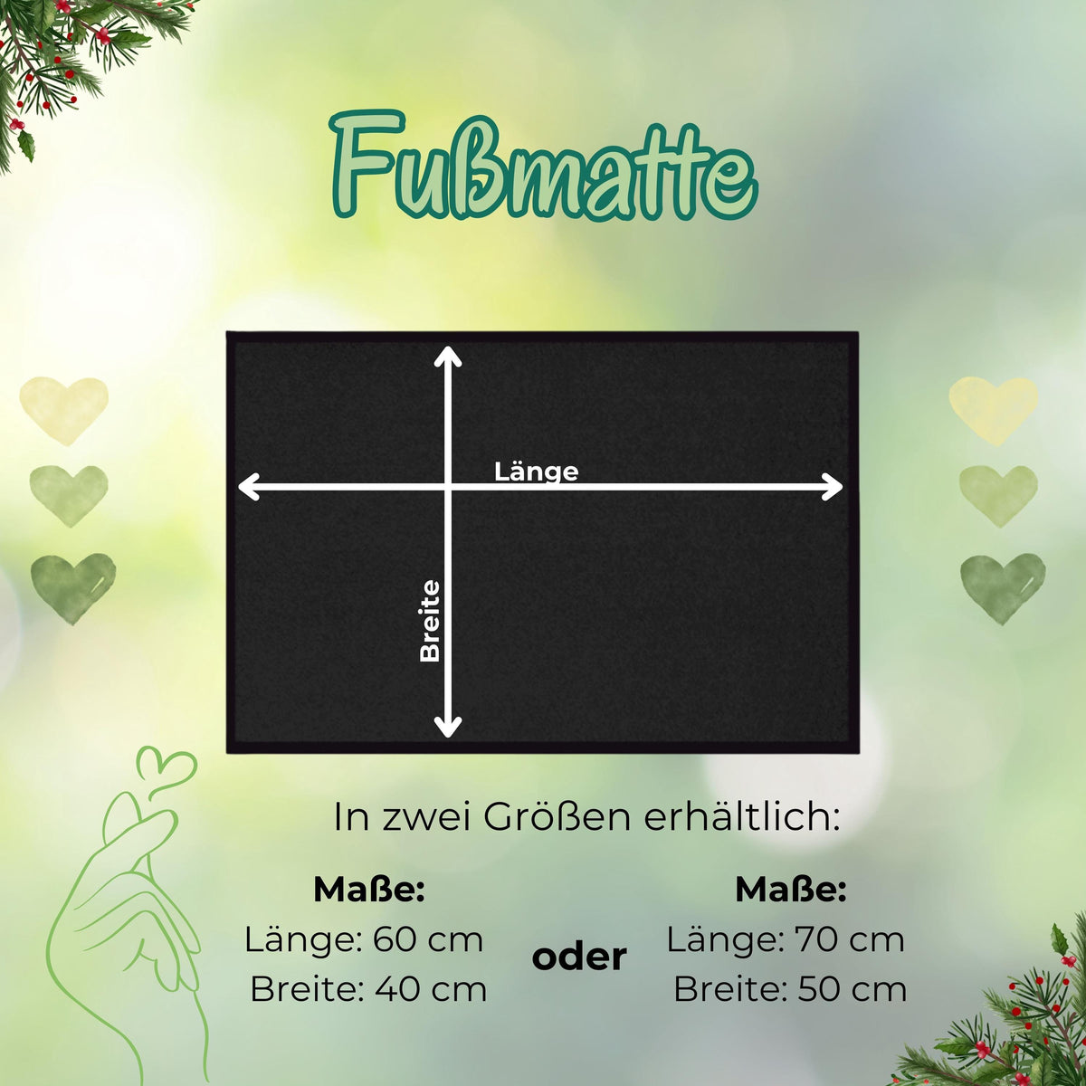 Dekorative Weihnachtsfußmatte mit Schriftzug „Frohe Weihnachten“ und klassischem Winterdorf-Motiv in Goldoptik – festliche Fußmatte Weihnachten für den Eingangsbereich. Die elegante Türmatte zeigt den Weihnachtsmann im Rentierschlitten über einem verschneiten Dorf, eingerahmt von Schneeflocken und Sternen. Ideal als Weihnachtsmatte, Fußmatte für Winterzeit, Geschenkidee für Nachbarn, Flur-Deko oder winterliches Willkommen an der Haustür – rutschfest, pflegeleicht und langlebig.