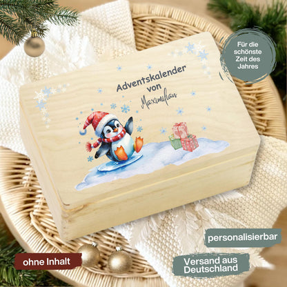 Personalisierte Adventskiste aus Holz mit Namen – hochwertige DIY Adventskalender-Holzkiste Weihnachten zum Selbstbefüllen. Diese nachhaltige Holzbox ohne Inhalt ist ideal für 24 kleine Geschenke, Süßigkeiten, Briefe oder Deko. Perfekt als kreative Geschenkidee Weihnachten für Kinder, Eltern oder Partner. Die Adventskiste Holz personalisiert verbindet Stil, Nachhaltigkeit und persönliche Note. Wiederverwendbar, langlebig und liebevoll ein einzigartiges Weihnachtsgeschenk mit Erinnerungswert.