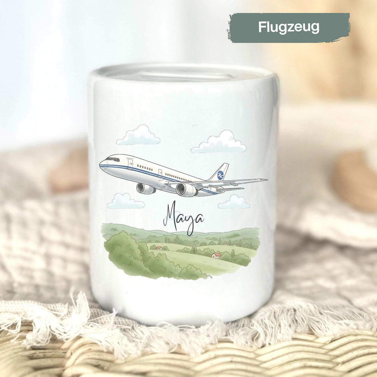 Spardose Fahrzeuge personalisiert mit Namen | Kinderspardose Junge | Geschenk Geburt