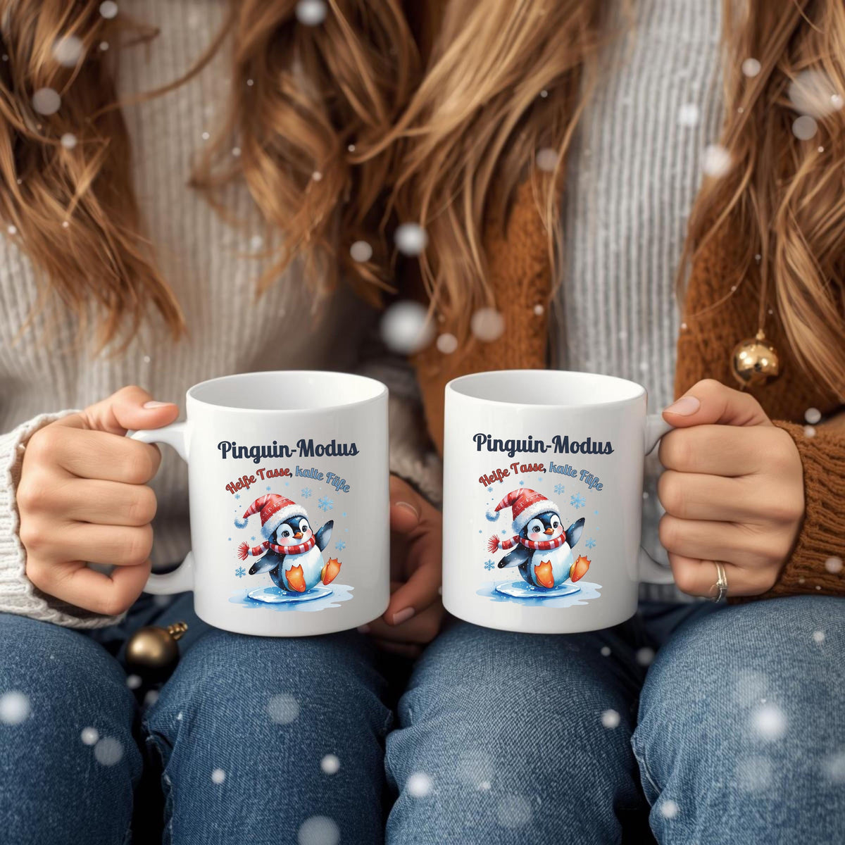 Lustige Weihnachtstasse mit Spruch „Heiße Tasse, kalte Flosse“ und Pinguin-Motiv – witziger Winterbecher als Geschenkidee Weihnachten für Kollegin, Freund, Freundin oder Familie. Ideal als Wichtelgeschenk, kleines Weihnachtsgeschenk oder Kaffeetasse mit Humor für die Adventszeit. Robuste Keramiktasse mit beidseitigem Druck, hochwertig bedruckt in Deutschland. Perfekt für Tee, Kaffee oder Glühwein – Geschenk Weihnachten, Tasse mit Spruch, Wintertasse, Tasse Pinguin, Weihnachtsbecher lustig.