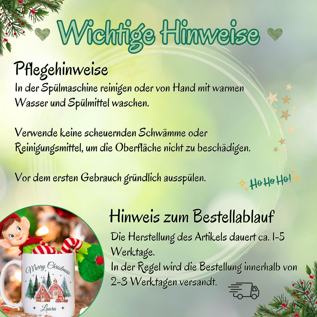 Personalisierte Weihnachtstasse mit Weihnachtsdorf-Motiv, dekoriert mit verschneiten Häusern, Tannenbäumen, rotem Auto und dem Schriftzug „Merry Christmas“. Unten lässt sich der Name individuell einfügen. Die festliche Keramiktasse ist ideal als Weihnachtsgeschenk für Familie, Freunde oder Kolleg:innen. Perfekt geeignet als Wichtelgeschenk, Geschenkidee für die Adventszeit oder als liebevoll gestalteter Winterbecher mit Namenspersonalisierung, für festliche Momente mit Herz und Stil.