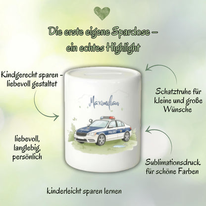 Spardose Fahrzeuge personalisiert mit Namen | Kinderspardose Junge | Geschenk Geburt