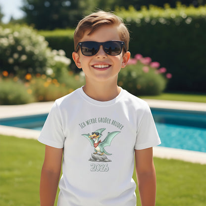 Ich werde großer Bruder Shirt 2027 mit Dino | Flugsaurier T-Shirt zur Schwangerschaftsverkündung