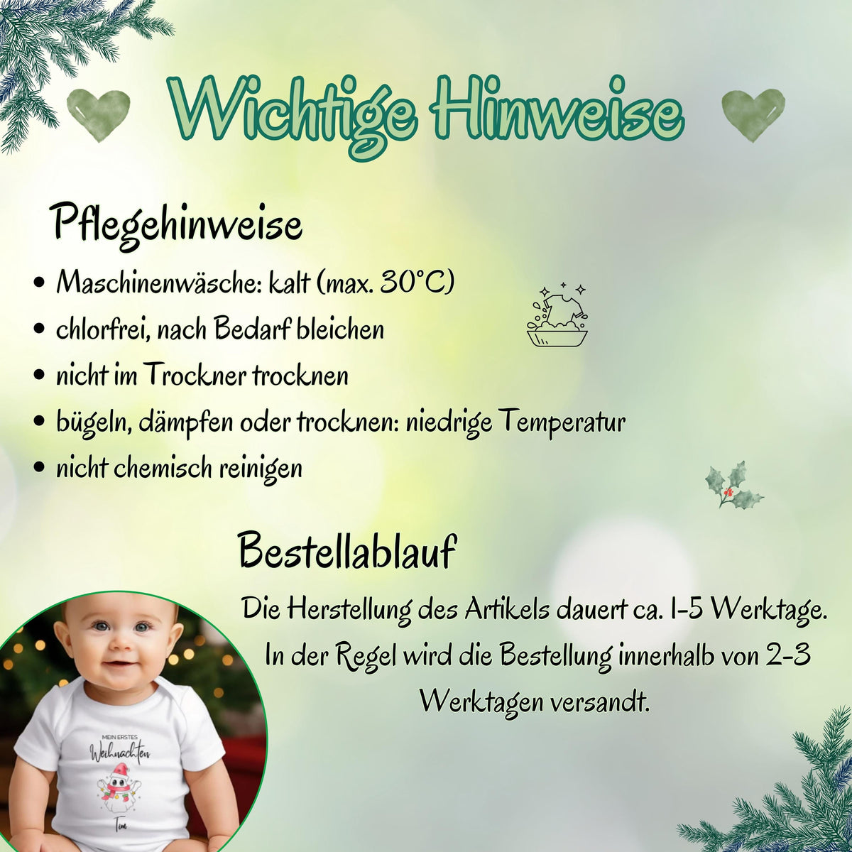 Babybody Weihnachten 2025 aus weißer Bio-Baumwolle mit rosa Weihnachtsgeist-Motiv, Nikolausmütze, buntem Schal und Sternen. Text „Mein erstes Weihnachten“ über dem Motiv, Name des Babys darunter personalisiert (z. B. Matteo). In Langarm oder Kurzarm wählbar. Ideal als Babybody personalisiert, Weihnachtsoutfit Baby, Geschenk zur Geburt oder Taufe im Winter. Hautfreundlich langlebiger Druck. Perfekt für Familienfotos, Partnerlook mit Geschwistern oder als festliche Babykleidung zur Weihnachtszeit.