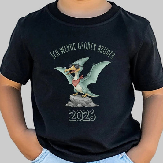 Ich werde großer Bruder Shirt 2027 mit Dino | Flugsaurier T-Shirt zur Schwangerschaftsverkündung