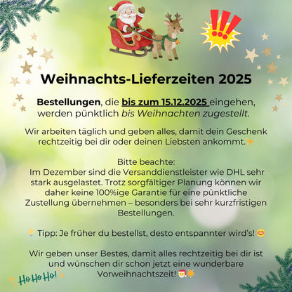 Christmas Eve Box aus Holz Weihnachtsabendbox | Geschenkbox Weihnachten | Heiligabend Kiste zum Befüllen | Weihnachtskiste Kind ohne Inhalt