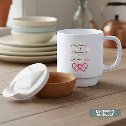 Paar Tasse personalisiert | Geschenk für Partner & Freundin | Korktasse Paare