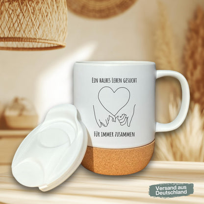 Paar Tasse Valentinstag & Jahrestag – Korktasse für Paare