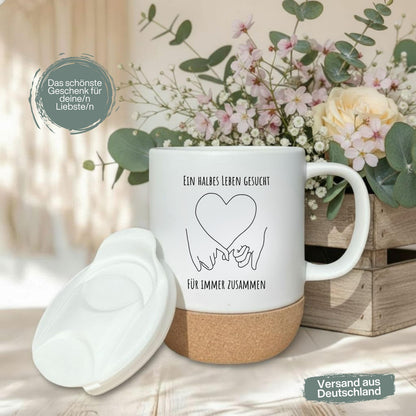 Paar Tasse Valentinstag & Jahrestag – Korktasse für Paare