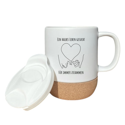 Paar Tasse Valentinstag & Jahrestag – Korktasse für Paare