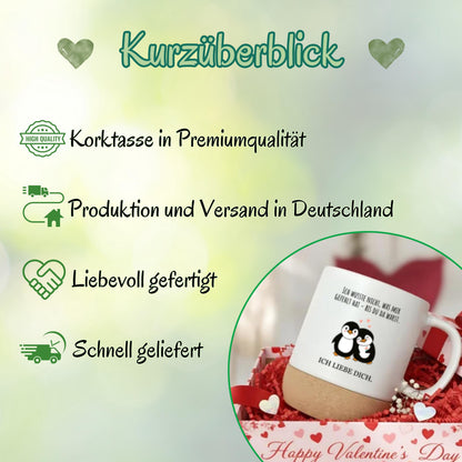 Paar Tasse Valentinstag & Jahrestag – Korktasse für Paare