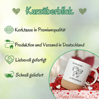 Paar Tasse Valentinstag & Jahrestag – Korktasse für Paare