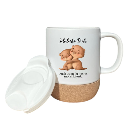 Paar Tasse Valentinstag & Jahrestag – Korktasse Geschenk für Paare