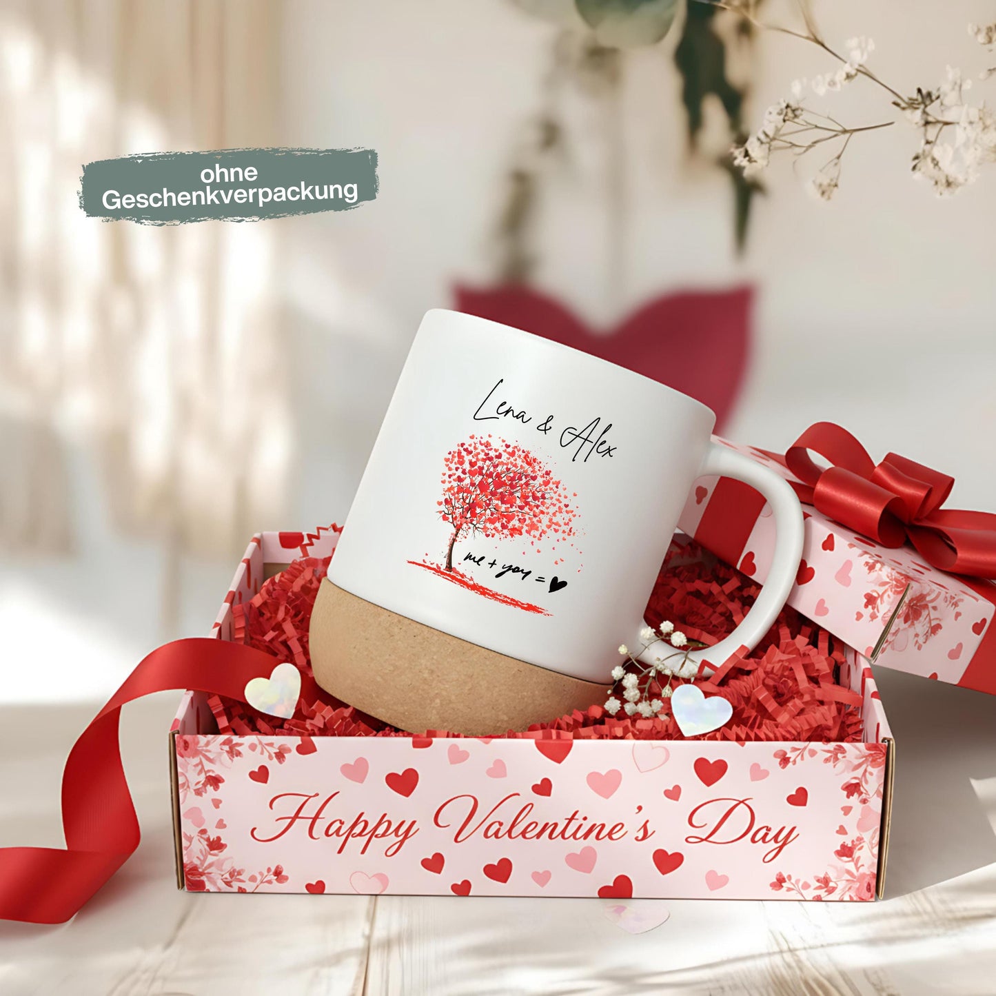 Paar Tasse personalisiert – Korktasse für Paare als Geschenk