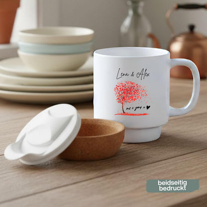 Paar Tasse personalisiert – Korktasse für Paare als Geschenk