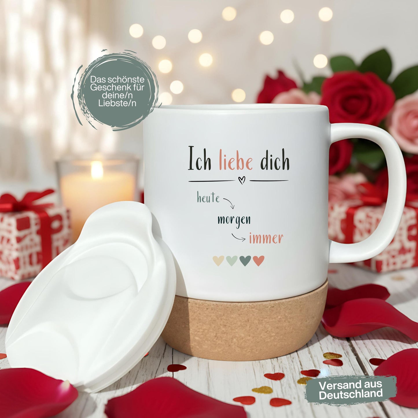 Tasse für Paare Valentinstag | Geschenk für Partner & Freundin | Paar Tasse Liebe Valentinstag