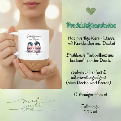 Tasse für Paare Pinguine | personalisierte Paar Tasse Valentinstag Geschenk | Geschenk für Partner