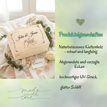 Erinnerungskiste für Paare personalisiert | Geschenk für Freundin & Partner | Holzkiste Paar Geschenk