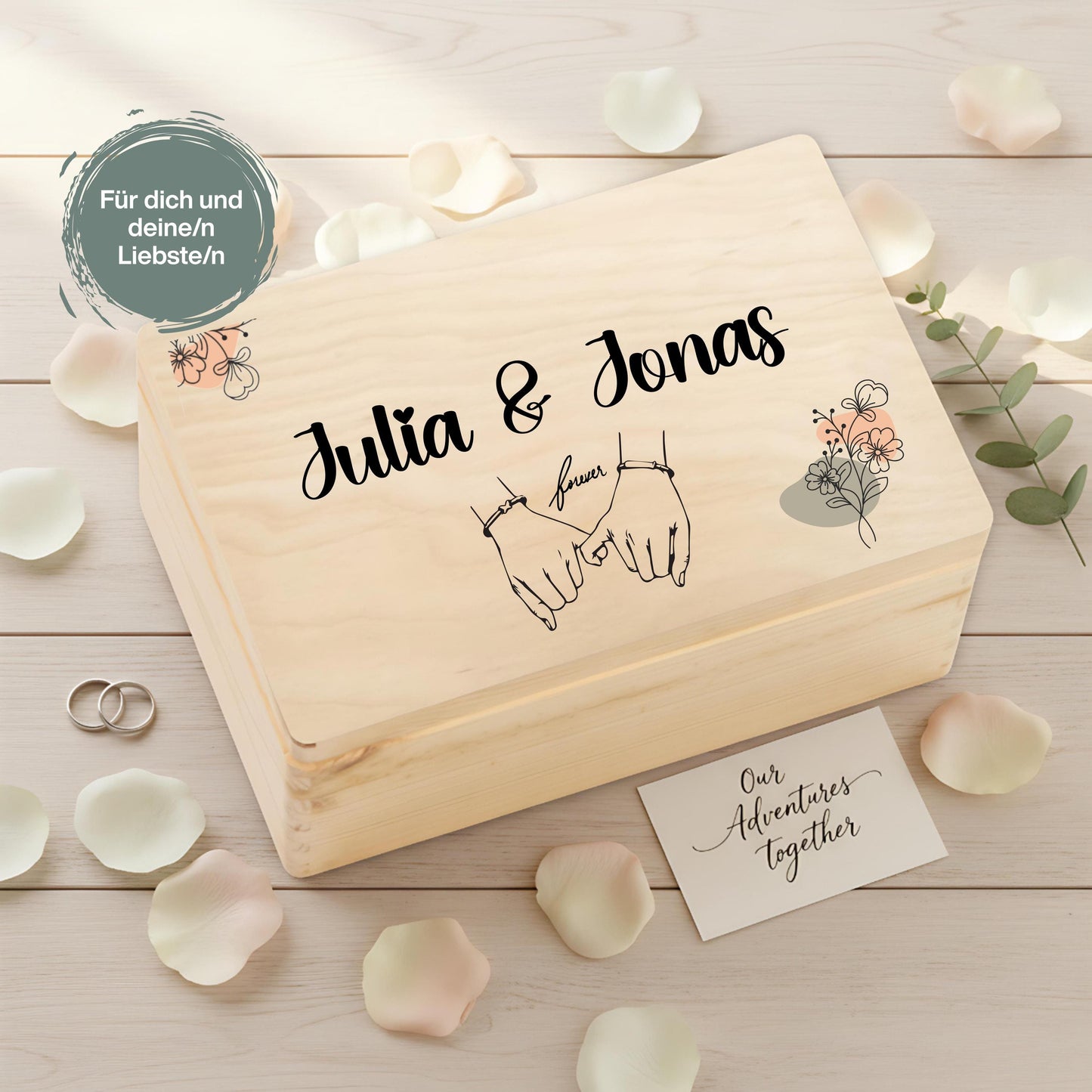 Erinnerungskiste für Paare personalisiert | Geschenk für Freundin & Partner