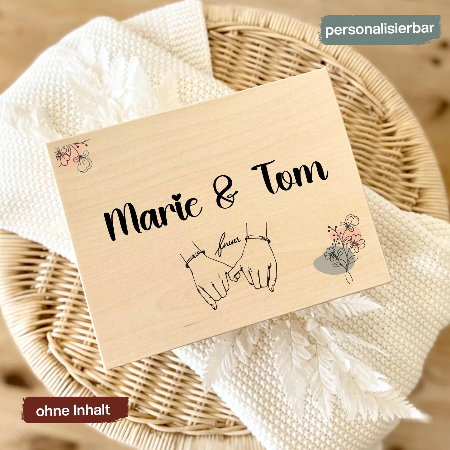 Erinnerungskiste für Paare personalisiert | Geschenk für Freundin & Partner